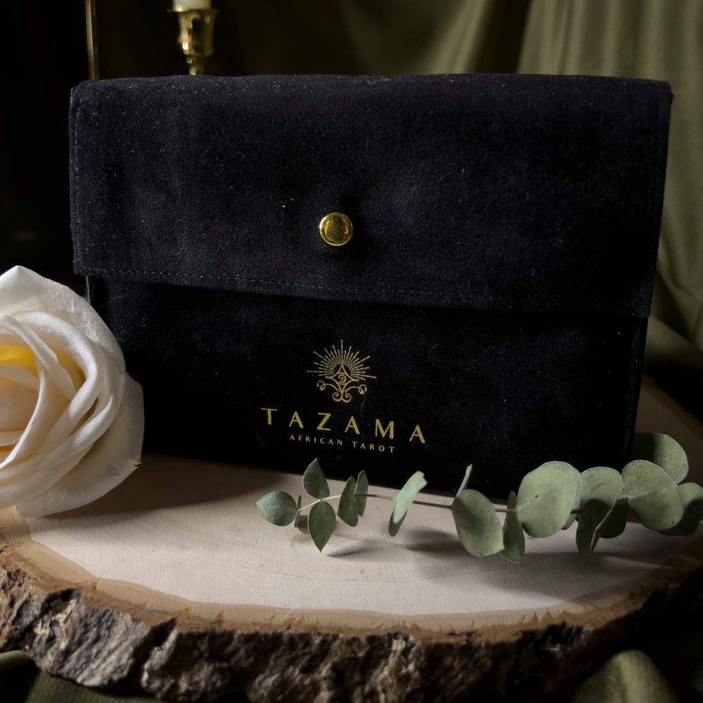 Black Velvet box cover for the Tazama African Tarot.