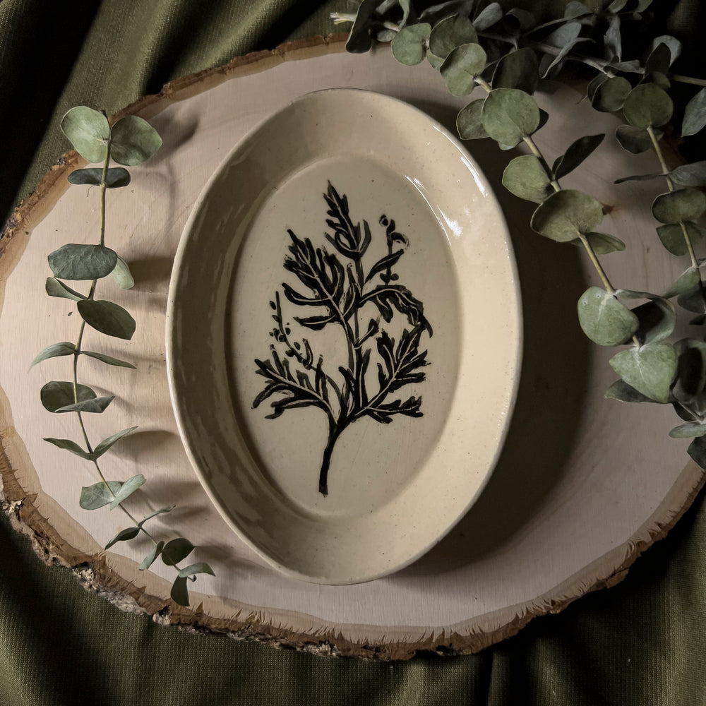 Mugwort Ceramic Offering Plate