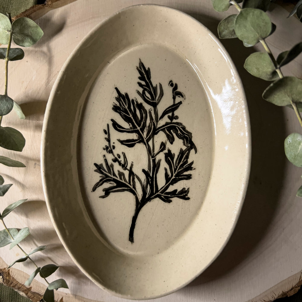 Mugwort Ceramic Offering Plate